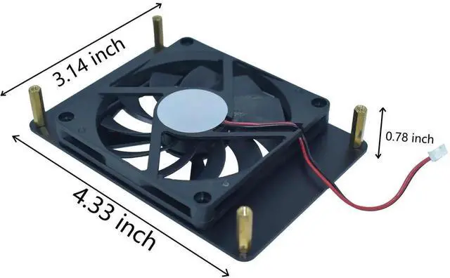 Alt view image 6 of 7 - JAENFONG M.2 PCIe Adapter x16 Gen4 for 4 Ports M2 SSDs, PCIe M.2 Expansion Card for 4 M.2 2280 2260 2242 2230 NVMe SSDs M Key with Advanced Cooling Ultra Quiet DC Brushless Fan