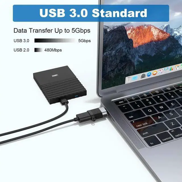 Alt view image 3 of 6 - JAENFONG USB C Adapter (6 Pack), Micro USB Male to USB C Female, USB 3.0 Male to USB C Female, USB Type-C Male to USB 3.0 Female Converter Connector