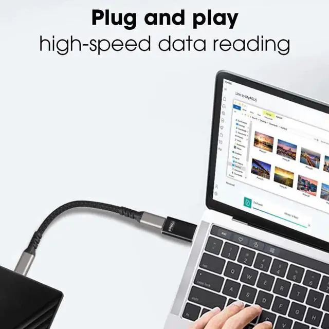 Alt view image 2 of 7 - JAENFONG [2 PACK] Updated USB 3.1 GEN 2 Male to Type-C Female Adapter, USB A to USB C Adapter Support Double Sides 10Gbps Charging & Data Transfer,USB A to USB C 3.1 Converter for PC, Laptop, Charger