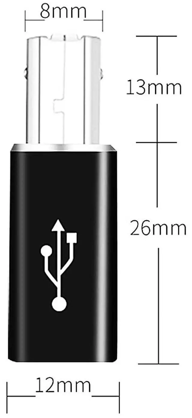 Alt view image 4 of 4 - JAENFONG 2 Pack USB B to USB C Adapter, Type C Female to MIDI Converter Compatible with Printer, Electric Piano, Laptops and More Type-C Devices