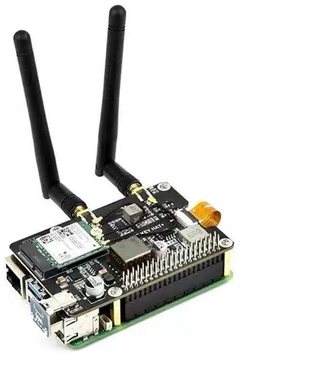 Alt view image 6 of 7 - JAENFONG For Raspberry Pi 5 PCIe to M.2 E KEY with PoE HAT+ Supports NGFF Wireless Network Card/Bluetooth for RPI 5