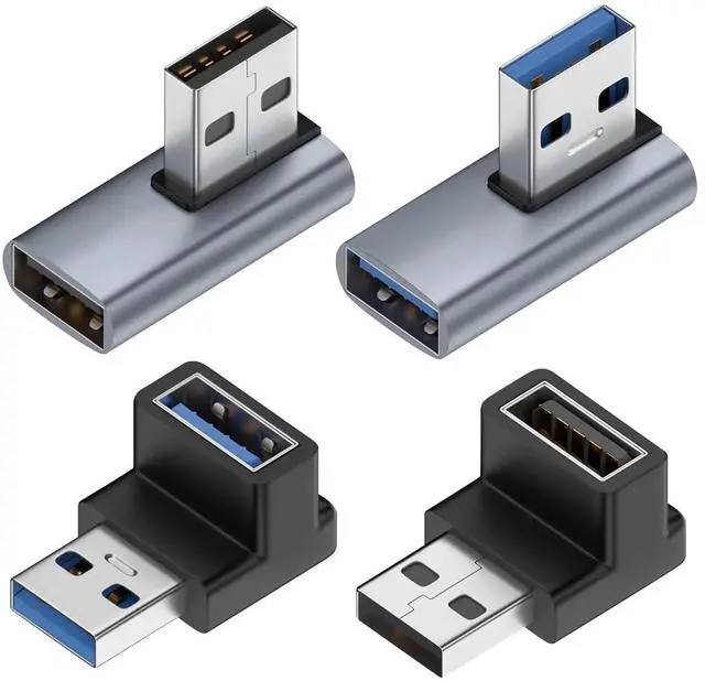 Main image of JAENFONG 90 Degree USB 3.1 Adapter,Right Angle USB A Male to Female Adapter for PC,Laptop,USB A Charger and More USB Devices (Left&RightUp&Down)