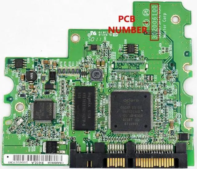 Main image of forMaxtor Desktop forSATA Hard disk circuit board BOARD NUMBER: 302006100 / MAIN CONTROLLER IC : 040121300