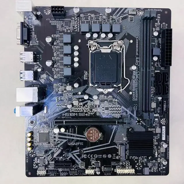 Alt view image 5 of 5 - Motherboard Fit forGigabyte H510M S2 for 10/11th Gen forIntel LGA 1200 with I/O Back Plate Shield