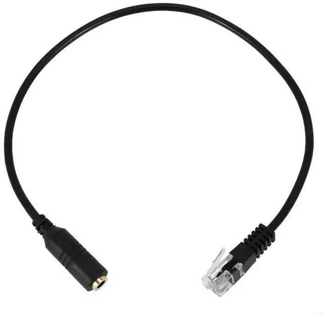 Main image of JAENFONG 3.5mm Headset To RJ9 Phone Adapter 3.5mm Female Head Jack To 4P4c Male Plug Headphone Jack To RJ9 Cable
