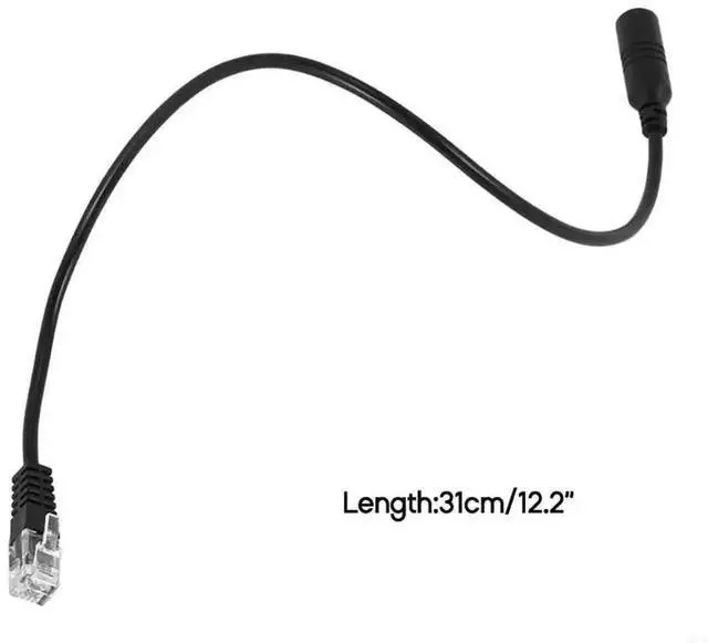 Alt view image 2 of 3 - JAENFONG 3.5mm Headset To RJ9 Phone Adapter 3.5mm Female Head Jack To 4P4c Male Plug Headphone Jack To RJ9 Cable