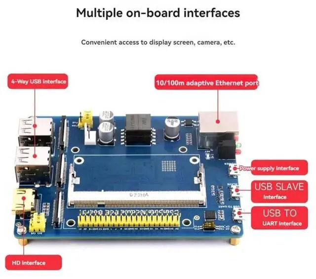 Main image of JAENFONG Compute Module PoE Board+Case+Fan Kit for Raspberry Pi CM4S CM3 3Lite 3+ 3+Lite Compute Module Expansion Board EU Plug
