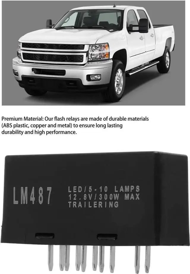Alt view image 6 of 6 - 10Pin LM487 Hazard Warning Turn Signal LED Flasher Relay 10383321 Replacement for Silverado 1500 1500HD 2500HD 3500 2003-2006