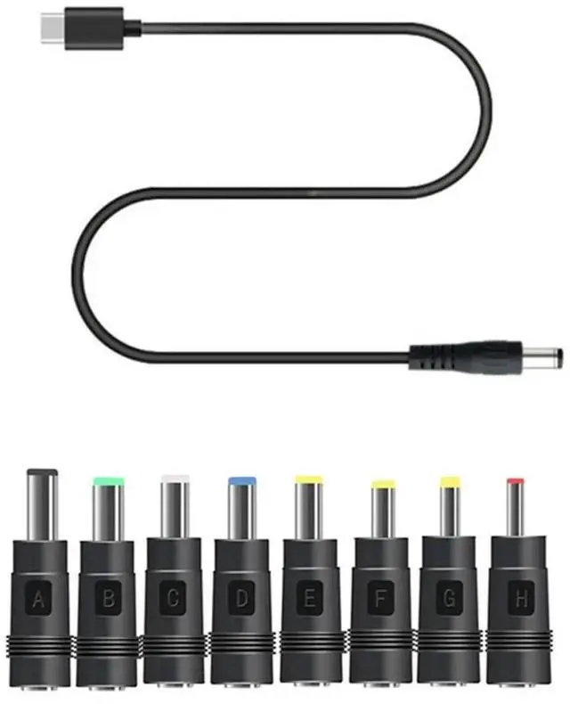 Alt view image 3 of 3 - JAENFONG 8in1 USB C PD to 12V 3.5/4.0/4.8/5.5mm Power Supply Cable for Router LED Light CCTV Camera More 12V Devices