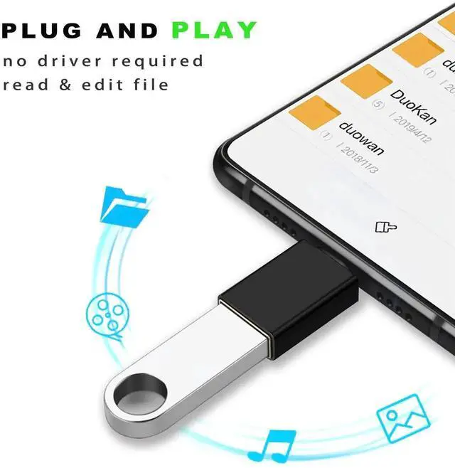 Alt view image 4 of 6 - JAENFONG USB C to USB 3.0 Adapter Cable 4 Pack, USB Female to USB C Male Adapter Fast Charging for Charger, USB-C to UAB A Converter for MacBook pro Laptop PC iMac iPad air and More Type c Device