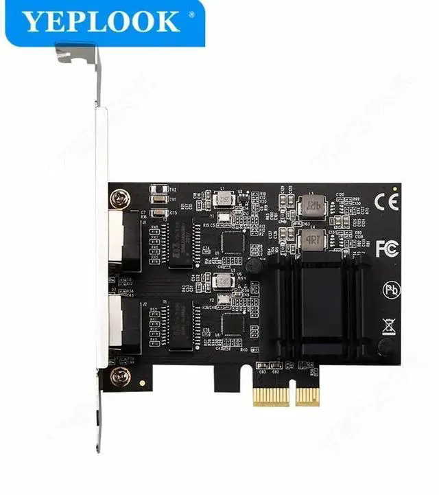 Alt view image 3 of 6 - PCIe 1x 2 Port Electrical Interface 2500Mbps 2.5G Gigabit Ethernet Network Card for Computer Server Dual Chipset RT8125B+ASM1806