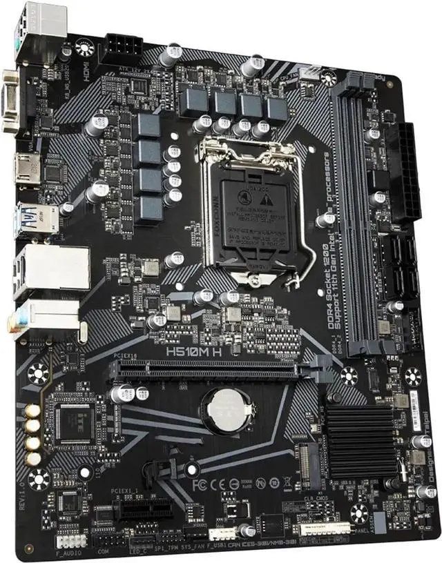 Alt view image 2 of 3 - Pendant Fit forGigabyte LGA 1200 H510M-H H510 Motherboard PCI-E 4.0 2 DDR4 64GB 4 SATA III Micro ATX Motherboard