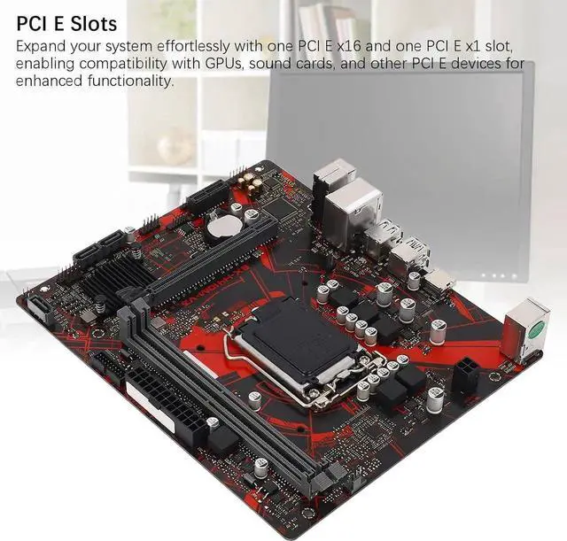 Alt view image 3 of 6 - EX H410M V3 Computer Motherboard, 2 DDR4 DIMM 64GB M ATX PCI E 3.0 Desktop Motherboard for LGA 1200, for Core 10th gen, 1x PCIE X16, HDMI, USB2.0