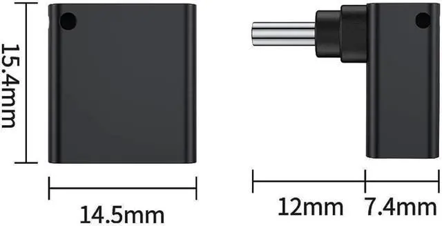 Alt view image 3 of 7 - JAENFONG  2 Pack 90 Degree USB C to USB Adapter, Up and Down Angle USB C Male to USB 3.0 Female Connector Converter Compatible for MacBook Pro Air Laptop and More Type C Devices (Black)