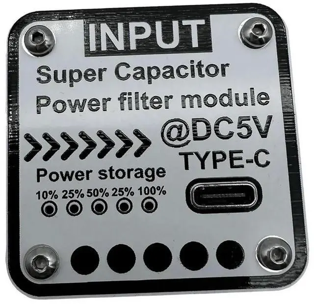 Alt view image 5 of 7 - JAENFONG For Raspberry Pifara Capacitor Filter 5V Type C Input/Output Multifunctional Portable Convenient Power Filter Spare Parts