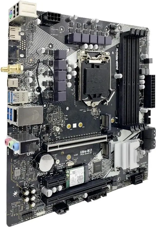 Alt view image 4 of 5 - Motherboard Fit forASROCK B460M PRO4S/AC forIntel B460 Motherboard Micro ATX Support CPU forIntel i3 10100 i5 10400 i7 10900 Socket 1200 DDR4 M.2
