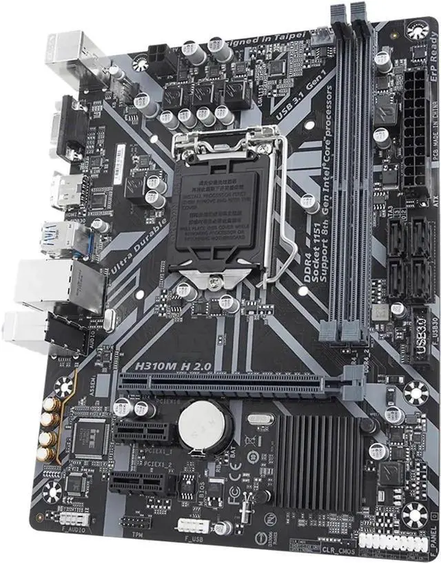 Alt view image 4 of 4 - Computer Motherboards Fit forGigabyte Prime H310M H R2.0 Motherboard Supports forIntel LGA-1151 DDR4 2666MHz, SATA 6Gbps