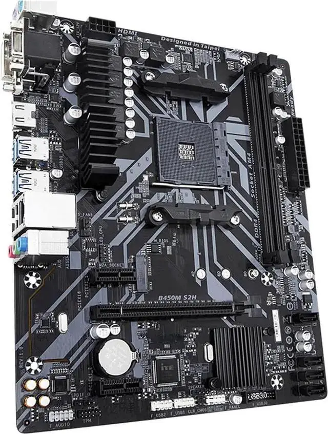 Alt view image 2 of 3 - Computer Motherboards Fit forGigabyte B450M S2H with forAMD AM4 DDR4 Micro ATX USB 3.1 Gen1 Vga DVI-D 32g M.2 Slot
