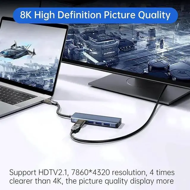 Alt view image 3 of 7 - JAENFONG  3 Pack USB C to USB C Extender 40Gbps Type C Male to Female Extender Adapter PD 240W Fast Charging Type C Converter Audio Adapter with Indicator for Laptop, Tablet and Phones