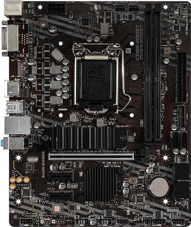 Main image of Motherboard Fit forMSI B460M Bomber forIntel B460 LGA 1200 with I/O Back Plate Shield