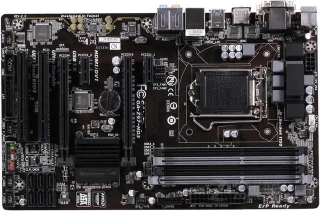 Main image of Computer Motherboards Fit forGigabyte GA-Z97-HD3 100% Original Motherboard LGA1150 DDR3 USB3.0 32G Z97 Z97-HD3 Desktop Mainboard SATA III Mother Board