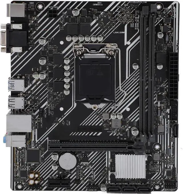 Main image of H510M F Computer Motherboard, 2 DDR4 DIMM 64GB M ATX PCI E 4.0 Desktop Motherboard for LGA 1200, for Core 10th 11th gen, 1x PCIE X16, 4X SATA III, VGA, USB2.0
