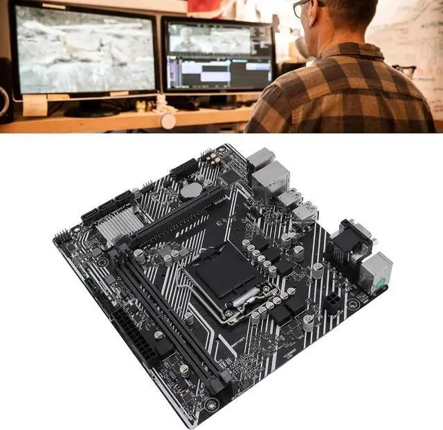 Alt view image 4 of 6 - H510M F Computer Motherboard, 2 DDR4 DIMM 64GB M ATX PCI E 4.0 Desktop Motherboard for LGA 1200, for Core 10th 11th gen, 1x PCIE X16, 4X SATA III, VGA, USB2.0