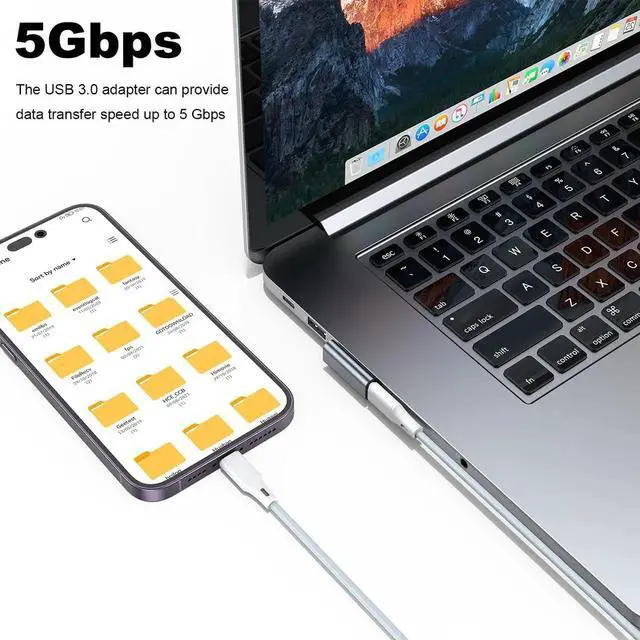 Alt view image 2 of 6 - JAENFONG 90 Degree USB to USB C Adapter 4 Pack, Up and Down Angle, Left and Right Angle Type C Female to A Male Converter Extender for PC, Laptop, USB A Charger, Power Bank and More (Grey)