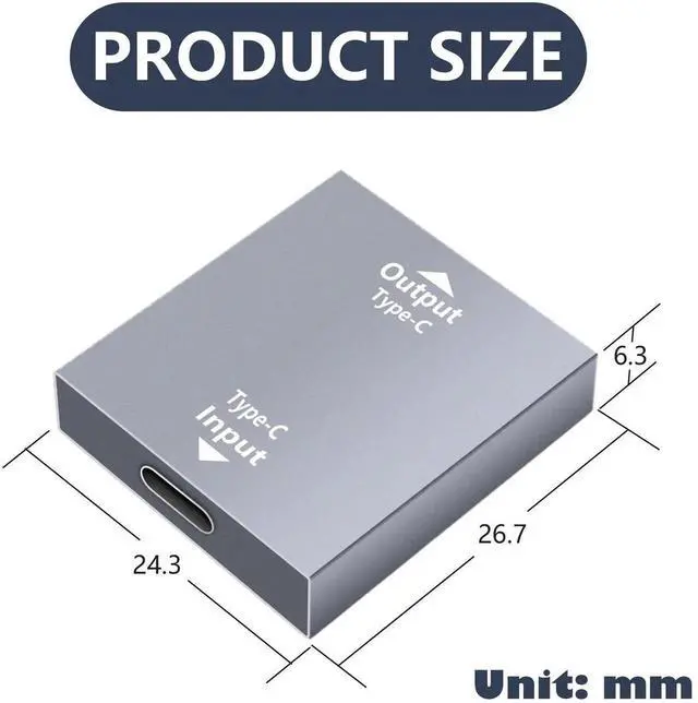 Alt view image 2 of 6 - JAENFONG USB C to USB Splitter USB C Female to Dual USB 3.0 Female 10A Fast Charging Adapter Super Speed Data Sync for Laptop PC Charger Power Bank, 2 Pack