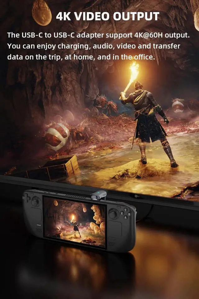 Alt view image 2 of 6 - JAENFONG 180 USB C Adapter (2 Pack), 180 Degree Angle USB-C Male to Female 20Gbps PD 140W Adapter for Steam Deck, Switch, Laptop, Tablet, Phone and More Type C Devices