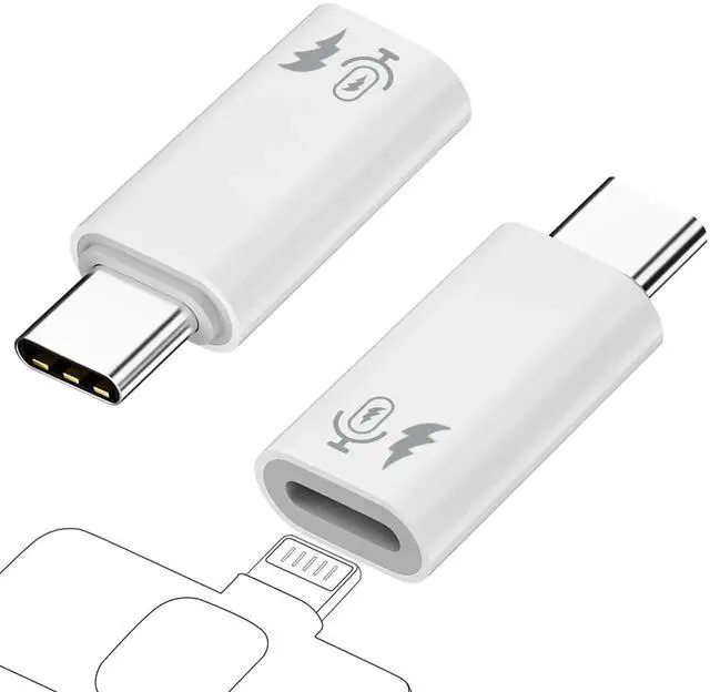 Main image of JAENFONG 2 Pack USB C to Lavalier Microphone Adapter, Type C Male Converter for iPhone Wireless Lavalier Microphone, iPhone 16/15 Series, iPad Air/Pro, Not for Headphone and Data