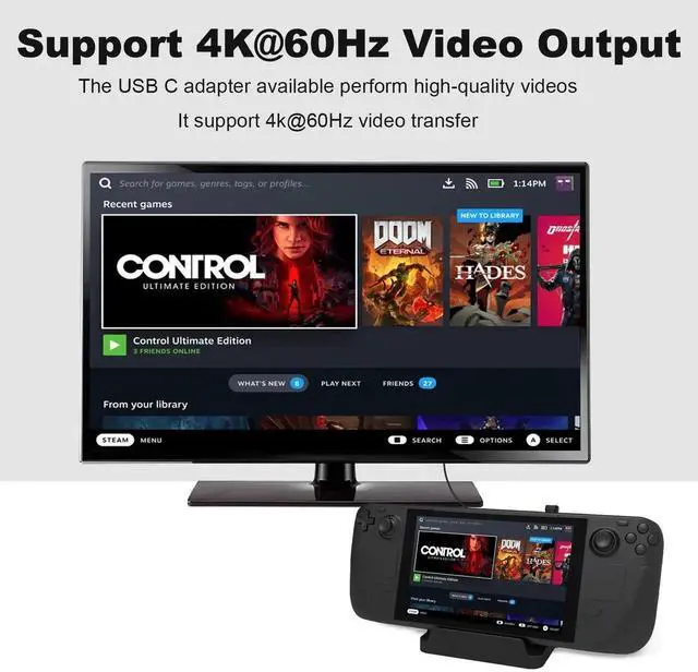 Alt view image 4 of 6 - JAENFONG 180 Degree Angle USB C Adapter 2 Pack, 180° U Shape Male to Female 10Gbps PD 100W Adapter Compatible with Steam Deck, Switch, Laptop, Tablet, Phone and More Type C Devices