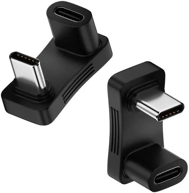 Alt view image 3 of 6 - JAENFONG 180 Degree Angle USB C Adapter 2 Pack, 180° U Shape Male to Female 10Gbps PD 100W Adapter Compatible with Steam Deck, Switch, Laptop, Tablet, Phone and More Type C Devices