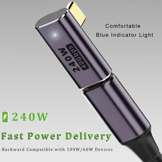 Alt view image 3 of 7 - 8 Pack USB C Adapter 240W 40Gbps 8K 60Hz, 90 Degree Right Angle, Straight, U Shape, Female to Male, Female to Female USB C Extender for Steam Deck, ROG Ally, Meta Quest, iPad, MacBook, Smart Phone