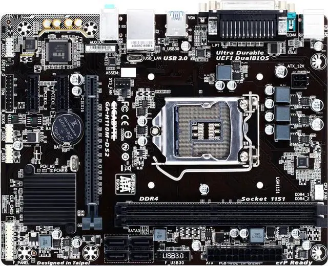 Main image of Motherboard Fit forGigabyte GA-H110M-DS2 for 6/7th Gen forIntel LGA 1151 with I/O Back Plate Shield