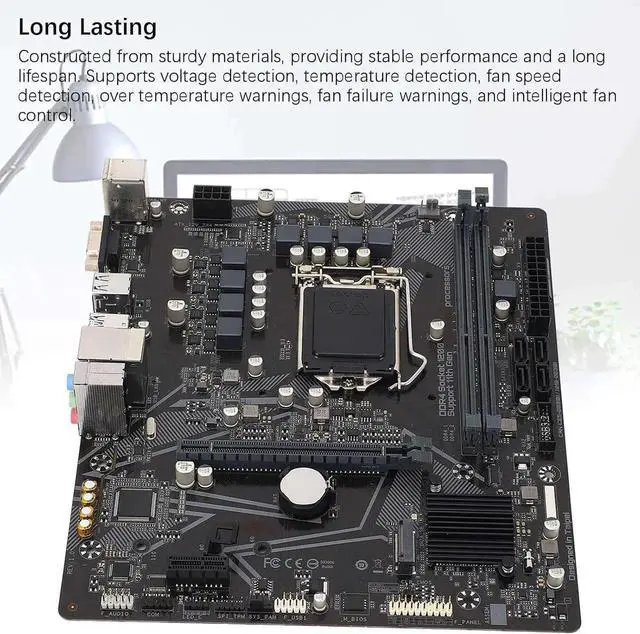 Alt view image 5 of 6 - H510M S 2 Motherboard, LGA 1200 for 11th / 10th Gen Core CPUs, 64GB DDR4, PCI E 4.0, M.2 Interface, VGA Output, 1GbE LAN, 7.1 Audio, M ATX