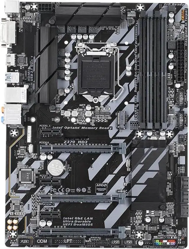 Alt view image 4 of 4 - Computer Motherboards Fit forGigabyte GA-Z370 HD3 Z370 HD3 Motherboard LGA1151 DDR4 Z370 Support I3 8100 I5 8500 I7 8700K