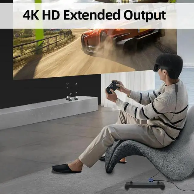 Alt view image 2 of 3 - JAENFONG 4K@60Hz USB C To Type C Cable Aluminum Alloy for XREAL/Rokid Air AR Glasses for S22/S23 for Switch/Steam Deck /ROG Ally