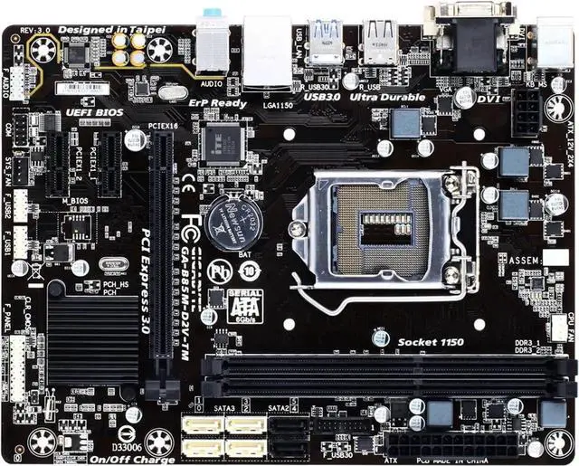 Main image of Motherboard Fit forGigabyte GA-B85M-D2V-TM for 4th Gen forIntel LGA 1150 with I/O Back Plate Shield