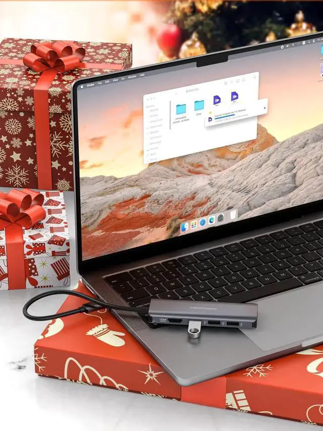 Alt view image 3 of 7 - JAENFONG  USB-C Hub 4K 60Hz, 5-in-1 USB C Multiport Adapter with HDMI and 3 USB 3.0 Ports, 100W Power Delivery, Compatible with MacBook Pro, MacBook Air, Mac Mini, iPad Pro, Surface Pro, XPS