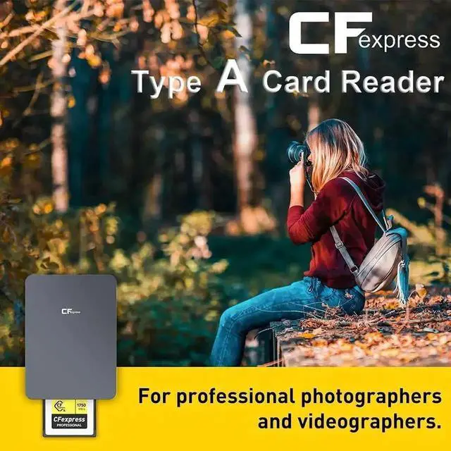 Alt view image 6 of 6 - CFexpress Type A Card Reader, 10Gbps Type A CFexpress Card Reader Adapter USB C to USB C/USB A Memory Card Reader with USB3.1 Gen2 Transfer Speed, Compatible with Windows/Mac/Linux/Android