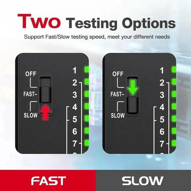 Alt view image 2 of 4 - JAENFONG HABOTEST HT812A Network Cable Tester ,Cable Telephone Line Continuity Test For CAT5/CAT5E/CAT6/CAT6A, UTP/STP Network Test T