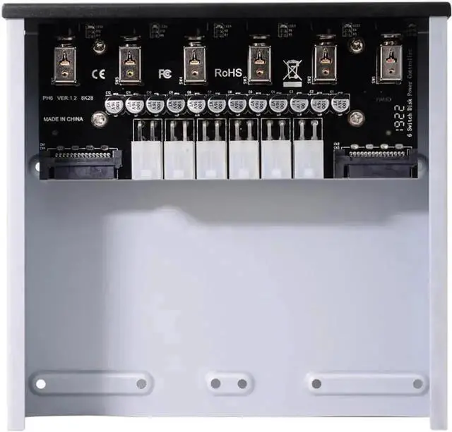 Alt view image 3 of 3 - JAENFONG  6 Ports Hard Disk Control System Intelligent Control Management System HDD SSD Power Switch with 5.25 CD-ROM Bay
