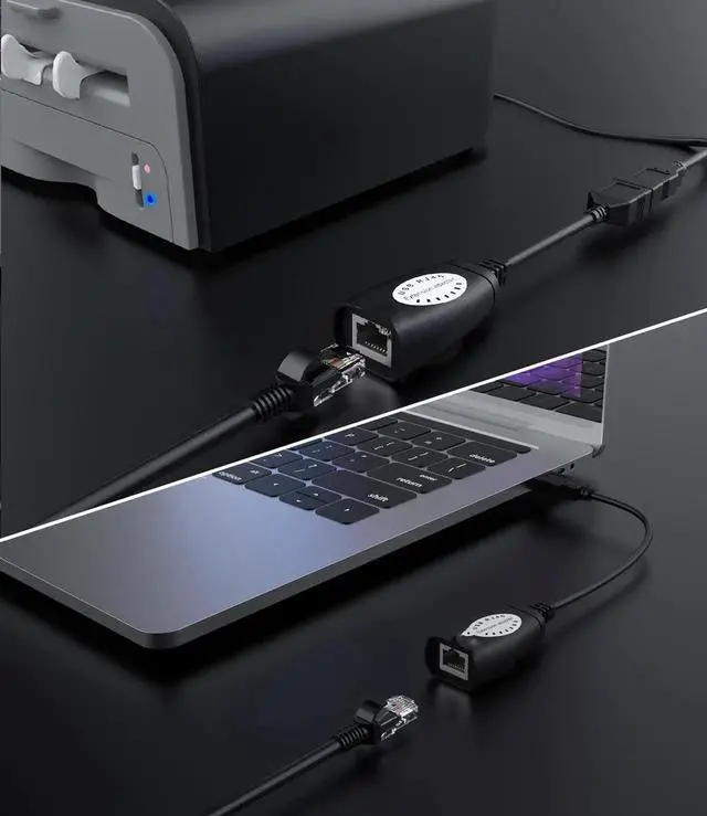 Alt view image 5 of 7 - JAENFONG USB to cat5 Adapter USB RJ45 Ethernet for Cat6/5/5e Extension Cable Adapter USB 2.0 Extender Cat5 Extender Cable Adapter