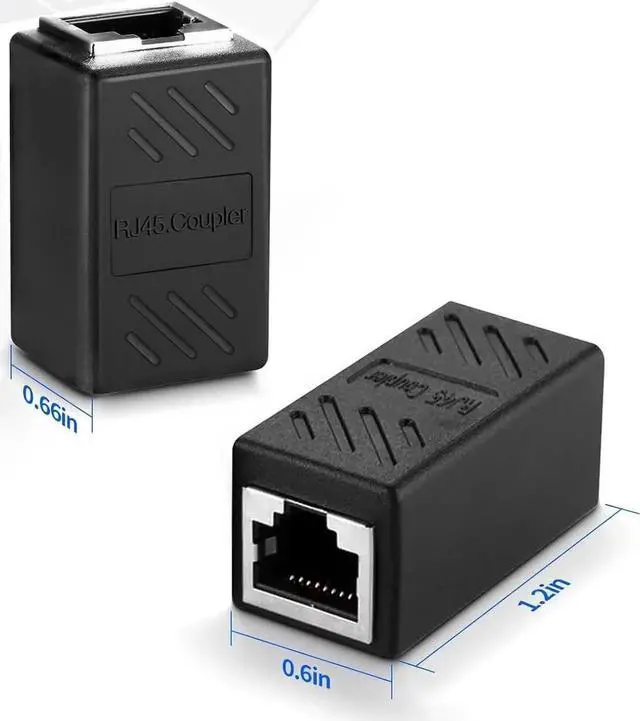 Alt view image 4 of 7 - JAENFO6 Pack RJ45 Cat 6 Coupler, Ethernet Cable Extender, in Line Ethernet Connector for Cat7 Cat6 Cat5e Cat5 Ethernet Cable, Ethernet Extender Adapter Female to Female, Ethernet Network Cable Coupler