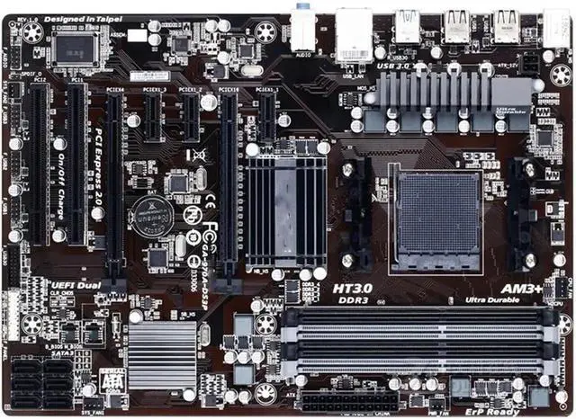 Main image of Computer Motherboards Fit forGigabyte Motherboard GA-970A-DS3P V2.0 Socket AM3/AM3+ DDR3 970A-DS3P Boards 32GB 970 Desktop Motherboard