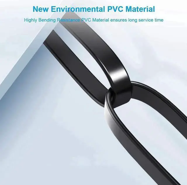 Alt view image 2 of 6 - JAENFONG Ethernet Cable CAT8 Shielded Cable 10ft Faster Than CAT7 CAT6 CAT5e High Speed 40Gbps 2000MHz SFTP Flat Internet Network LAN Cable for Gaming Router Modem PC Switches Hub Xbox (Black10ft)