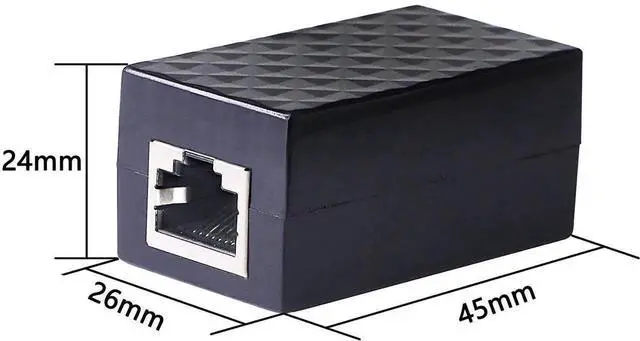 Alt view image 4 of 7 - JAENFONG Ethernet Surge Protector RJ45 Coupler Female to Female Network Surge Protector Outdoor Arrester Protection Device Extension Adapter(2-Pack)