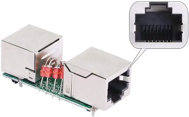 Alt view image 5 of 7 - JAENFONG Ethernet Surge Protector RJ45 Coupler Female to Female Network Surge Protector Outdoor Arrester Protection Device Extension Adapter(2-Pack)