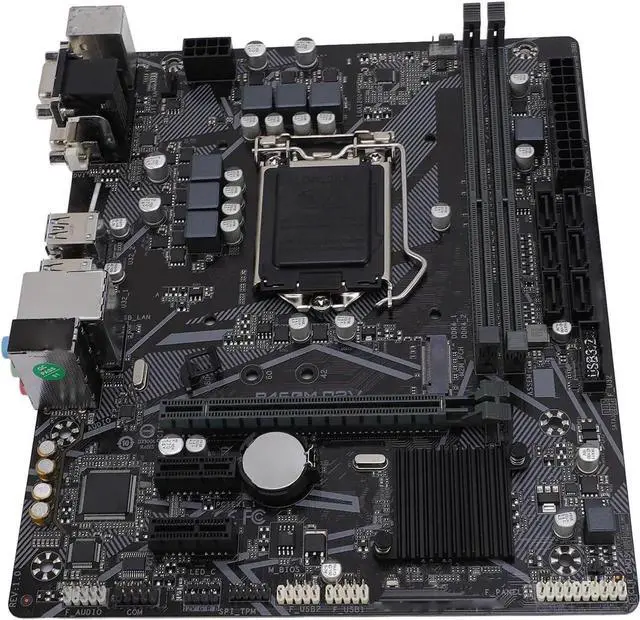 Alt view image 3 of 6 - B460M D2V Motherboard, for LGA 1200 10th Generation Core Pentium Celeron, M ATX Mainboard with 64GB DDR4, 6 III, 1 M.2 Slot